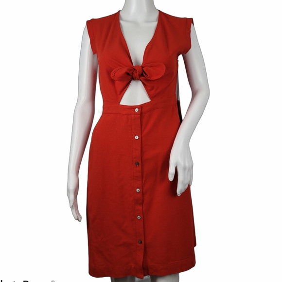 Anthropologie 34°N 118°W The Goods Silk Tie Dress - Picture 2 of 11